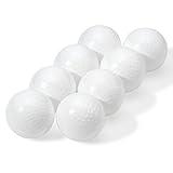 Franklin Sports Plastic Baseballs - Practice Plastic Baseballs for Kids - Solid Plastic Balls for Hitting - Pack of 8 (70mm), White (14938P6)