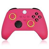 Xbox One Controller, RGB LED Light 2.4GHz Wireless Xbox Controller Compatible with Xbox One X/S Xbox One Series X/S with 3.5mm Audio Headphone Jack & 800mAh Rechargeable Built-in Battery, Deep Pink