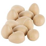 Pack of 12 Paper Mache Eggs by Factory Direct Craft - Unfinished Paper Mâché Eggs Ready to Paint, Decoupage and Decorate for Easter, Everyday and Christmas Holidays (Size: 4-1/4" H x 2-3/4" Dia)