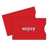 Gift Card Sleeve – Red Simple Enjoy (100 Pack)