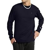 Champion, Classic Long Sleeve, Comfortable, Soft T-Shirt for Men (Reg. or Big & Tall), Black, Large