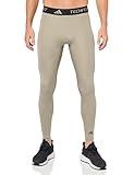 adidas Men's Techfit Compression Training Long Tights, Silver Pebble