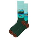 Hot Sox Men's Minnesota Crew Socks 1 Pair, Mint Green, Men's Shoe 10-13