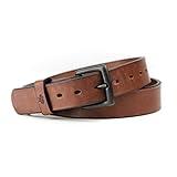 Main Street Forge All American Leather Belt | Made in USA | Men's Heavy Duty Work Belt | Brn-38