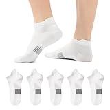 Zando No Show Socks Womens 7-9 Heel Socks Tennis Socks Gym Short Socks Golf Gocks Sneaker Socks Thin No Show Socks Cotton Compression Low Ankle Seamless Workout Socks 5/White 7-9