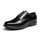 Bruno Marc Men's Downing-01 Black Leather Lined Dress Oxford Shoes Classic Lace Up Formal Size 13 M US