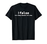 Funny False Programming Coding Short Sleeve T-shirt for Programmers