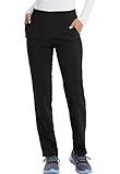 Dickies EDS Essentials Men & Women Scrubs Pant Natural Rise Tapered Leg DK019, L, Black