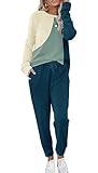 ETCYY NEW Lounge Sets for Women Two Piece Outfits Sweatsuits Sets Long Pant Loungewear Workout Athletic Tracksuits