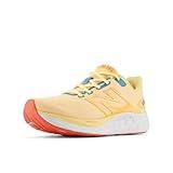 New Balance Women's Fresh Foam 680 V8 Running Shoe, White Peach/Coastal Blue/Gulf Red, 5