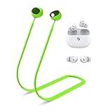 SUIHUOJI for Beats Studio Buds Strap, Soft Silicone Special Anti-Skid Design Sports Anti Lost Strap Lanyard Accessories Compatible with Beats Studio Buds Earbuds Neck Rope Cord(Fluorescent Green)