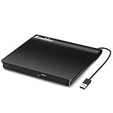 Rioddas External CD/DVD Drive for Laptop, USB 3.0 CD DVD Player Portable +/-RW Burner CD ROM Reader Writer Disk Duplicator Compatible with Laptop Desktop PC Windows Apple Mac Pro MacBook Linux