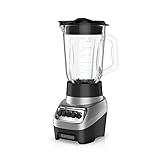 BLACK+DECKER PowerCrush Countertop Blender, BL1230SG, 6-Cup Glass Jar, 4 Speed Settings, Dishwasher Safe, 700W Motor