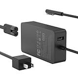 65W Surface Pro Laptop Charger for Microsoft Surface Pro 10, 9, 8, 7+, 7, 6, 5, 4, 3, X, Windows Surface Laptop 6, 5, 4, 3, 2, 1, Surface Go Tablet, Surface Book 3, 2, 1, Support 44W, 36W, LED, 10FT