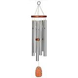 Woodstock Wind Chimes Original Amazing Grace Chime, Wind Chimes for Outside, Outdoor Decor for Your Patio, Porch, and Garden, Memorial and Sympathy Chime, Silver Chime, 24"