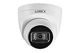 Lorex 4K HD Metal Dome Security Camera – Weatherproof Outdoor PoE Wired Home Security Camera - Color Night Vision, Long-Range IR, Listen-in Audio & Microphone, 105° Field of View Surveillance