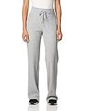 Calvin Klein Women's Thermal Wide Leg Pant, Pearl Grey Heather, Large