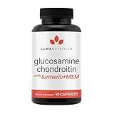 Luma Nutrition Glucosamine Chondroitin MSM - Turmeric, Boswellia - Premium Supplement - for Men and Women - Joint Supplement - 90 Capsules