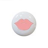 Lady Girl Stuff Pink Makeup Nail Polish - 1.5" DECORATIVE Glossy Ceramic Dresser Drawer PULLS Cabinet Cupboard KNOBS (lips1)