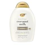 OGX Nourishing + Coconut Milk Conditioner, Hydrating & Restoring Conditioner Moisturizes for Soft Hair After the First Use, Parabens-Free, Sulfate-Free Surfactants, 13 fl. Oz