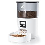 IMIPAW Automatic Cat Feeders, 3L Timed Cat Dry Food Dispenser, Dual Power Supply, Programmable Portion Size, 1-6 Meals Per Day, Auto Pet Feeder for Cats and Small Dogs