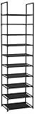 FIDUCIAL HOME 10 Tiers Shoe Rack 20-25 Pairs Sturdy Shoe Shelf