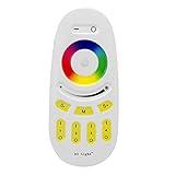 LGIDTECH FUT096 Mi.Light RGBW 4-Zone 2.4GHz RF Remote Full Touch LED Controller(Battery Excluded),Used for Miboxer RGB RGBW LED Strip Lights Controller Receiver Box FUT037 FUT038(Excluded)