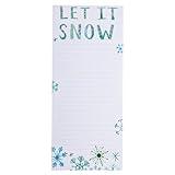 Graphique Let It Snow Holiday Magnetic Notepad | 100 Tear-Away Sheets | Grocery, Shopping, To-Do List | Writing Pad for Fridge, Kitchen, Office | Lined Paper | Great Gift | 4” x 9.25”