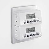 BN-LINK Digital Timer Outlet Indoor,24 Hour Light Timer Easy Programmable,Mini 2 Prong Plug in Timers for Electrical Outlets,Lamps,Fans,2 On/Off Programs,2 Pack,15A/1875W