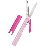 Plus Pen Style Non Stick Compact TSA Twiggy Scissors with Cover Rose