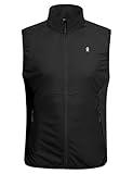 Little Donkey Andy Men's Water-Repellent Outerwear Vests, Stretch Windproof Vest for Cycling, Running, Golf (Black M)