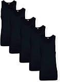 Hanes Men's Tall Man A-Shirt Tank Top, Black, XX-Large/Tall (Pack of 5)