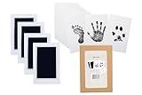 Pearhead Clean-Touch Ink Pad Kit, Mess-Free Inkless Handprint and Footprint Pad with Impression Cards, Suitable for Babies and Pets, Perfect Keepsake for Newborns and Small Animals, Pack of 4