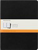 Moleskine Cahier Journal, Soft Cover, XL (7.5" x 9.5") Ruled/Lined, Black, 120 Pages (Set of 3)