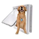 Grestorm Large Dog Door, Magnetic Door for Pets up to 100 lb, 16.9" × 13.9" Doggie Door, Suitable for Interior & Exterior Doors