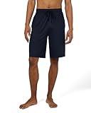 32º DEGREES Cool Mens Knit Wicking Lounge Sleep Short, Navy, XX-Large