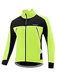 BALEAF Men's Winter Jacket Windproof Softshell Thermal Warm Pockets Cycling Running Mountain Biking Cold Weather Gear, green L