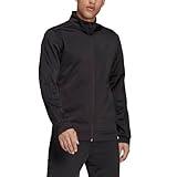 adidas Men's Warm-up Tricot Regular 3-stripes Track Jacket Black/Black 3X-Large