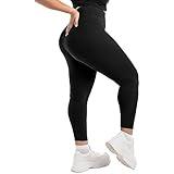 Walifrey High Waist Plus Size Leggings for Women, Buttery Soft Plus Size Leggings Black 3XL