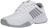 K-Swiss Women's Court Express Tennis Shoe, White/Highrise/Silver, 8 M