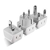 Ceptics African Travel Adapter Set 2 in 1 USA to Africa, S. Africa, Nigeria, Ghana, Uganda (Type M, E/F, Type G) - 3 Pack (Does Not Convert Voltage)