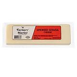 Farmers' Market Smoked Gouda Cheese Block, 7oz, Made From Wisconsin Cheddar, All Natural Cheese Snack, Perfect for Slicing and Shredding, 1pk