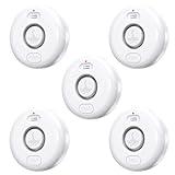 Fansitc Water Leak Detectors Sensor Alarm 5 Pack, 120dB Loud Water Leak Sensor, Wireless Sensitive Water Alarm, IP66 Waterproof Water Alert Device for Home Bathroom, Sink, Laundry, Window, Basement