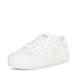 Steve Madden Women's Starling Sneaker, White/White, 8.5