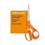 Fiskars Original Orange-Handled Scissors - Ergonomically Contoured - 8" Stainless Steel - Paper and Fabric Scissors for Office, Arts, and Crafts - Orange