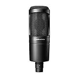 Audio-Technica AT2020 Cardioid Condenser Studio XLR Microphone, Ideal for Project/Home Studio Applications,Black