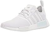 adidas Women's NMD_r1 Sneaker, White/White/Silver Metallic, 8