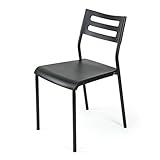 Lucky Theory Humble Crew Lightweight Desk Chair, Black 19D x 16W x 30H in