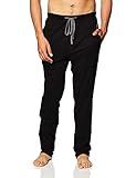 Hanes Men's Solid Knit Sleep Pant, Black, Large