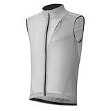 ROCKBROS Cycling Vest for Men Women Windbreaker Breathable Bike Vest Sleeveless Lightweight with Back Pockets Silver